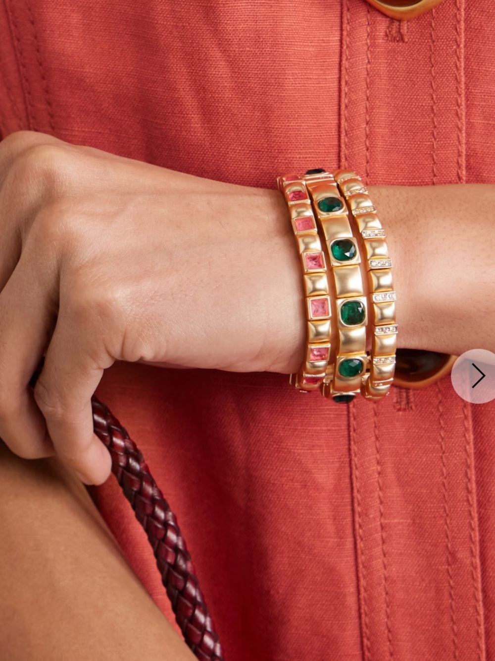 NWOT  set of three Roxanne assoulin jewel ed bracelets set